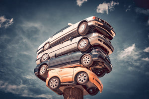 Stacked German Cars